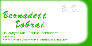 bernadett dobrai business card